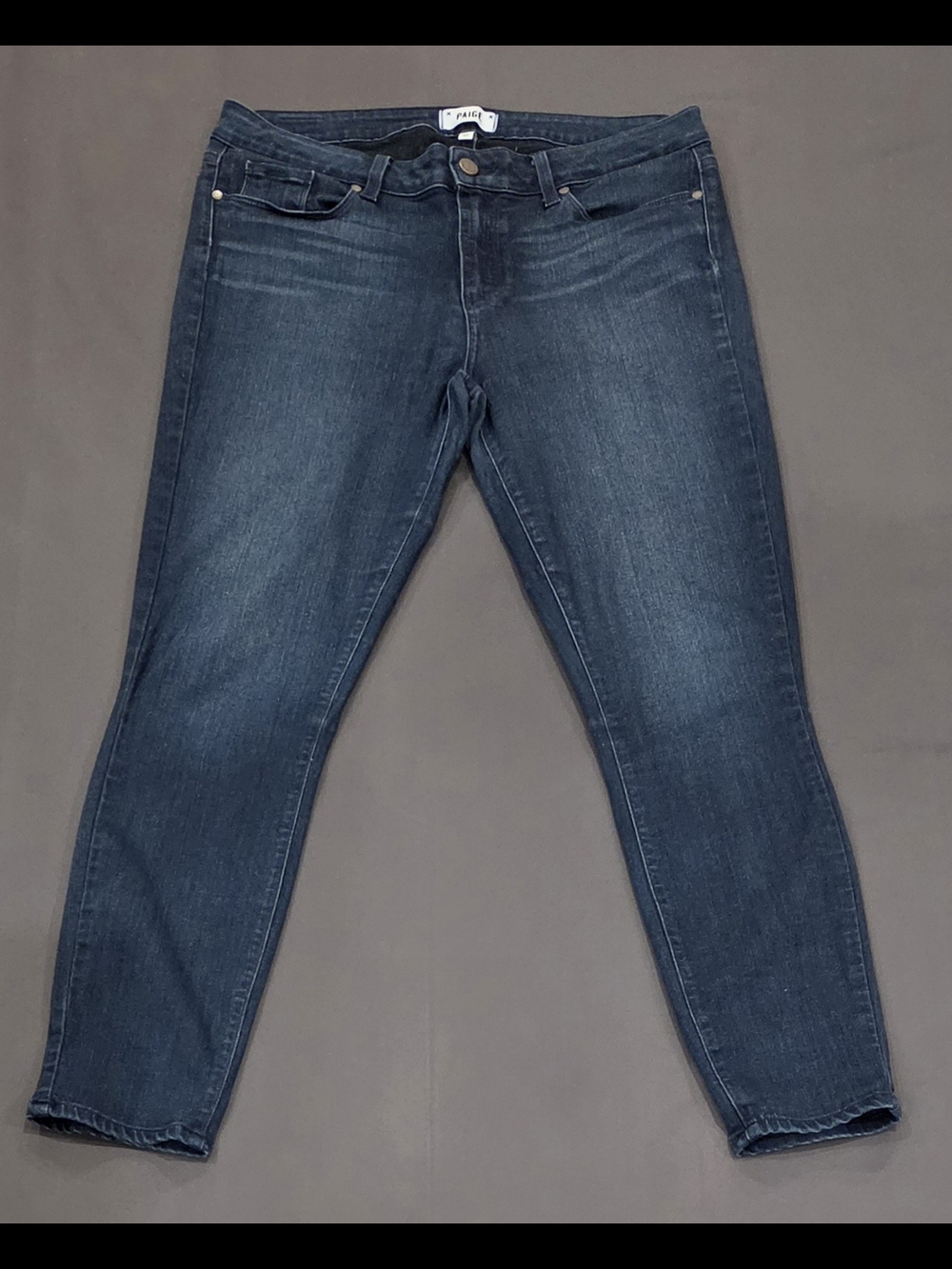 PAIGE Verdugo Ankle Skinny Jeans | Size 33 | Dark Wash